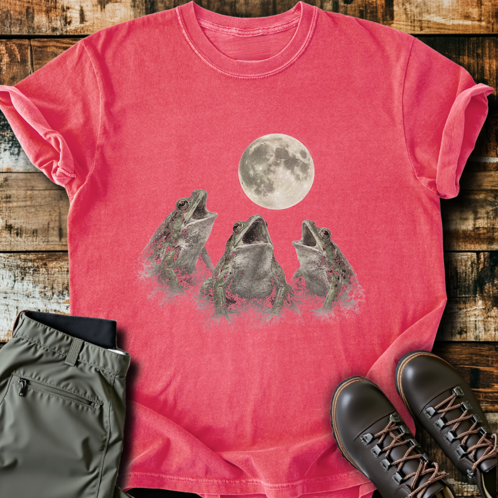 Frogs Howling At The Moon T-Shirt product image 5