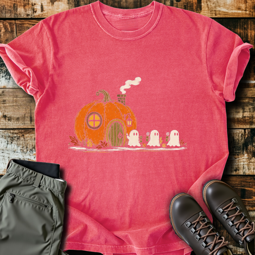 Pumpkin Cottage Ghosts T-Shirt product image 6