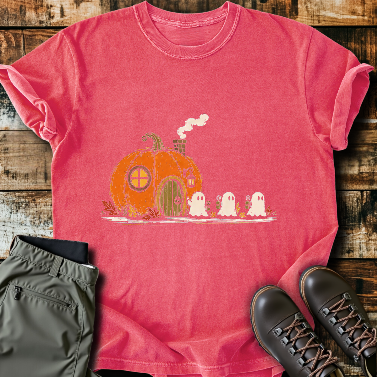 Pumpkin Cottage Ghosts T-Shirt product image 6
