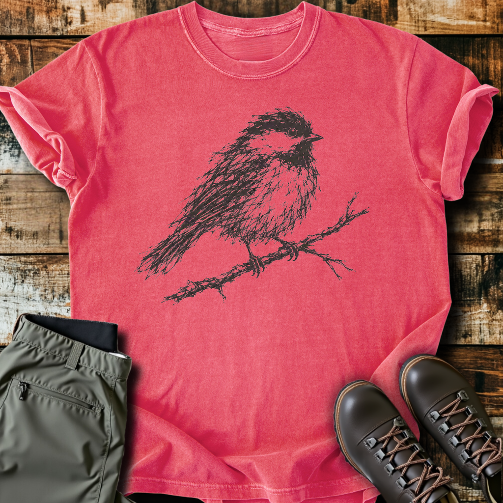 Scribble Chickadee T-Shirt product image 1