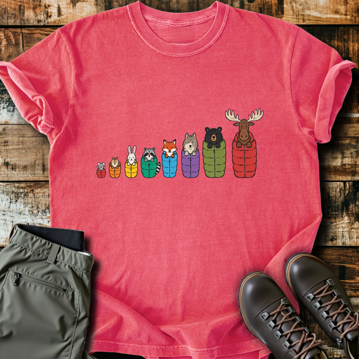 Sleeping Bag Lineup T-Shirt