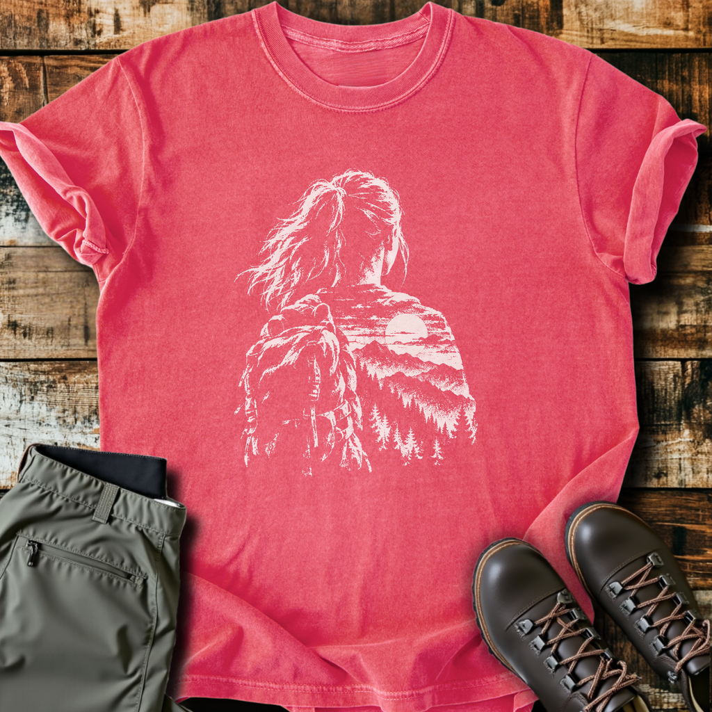 Hiker Double Exposure T-Shirt product image 2