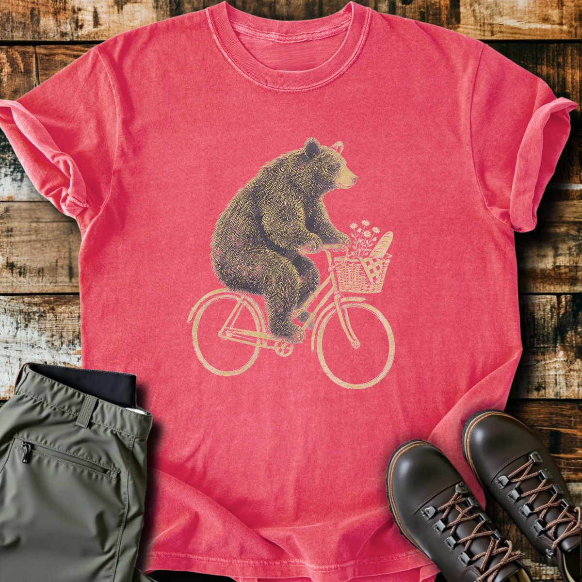 Bear On A Bicycle T-Shirt product image 5