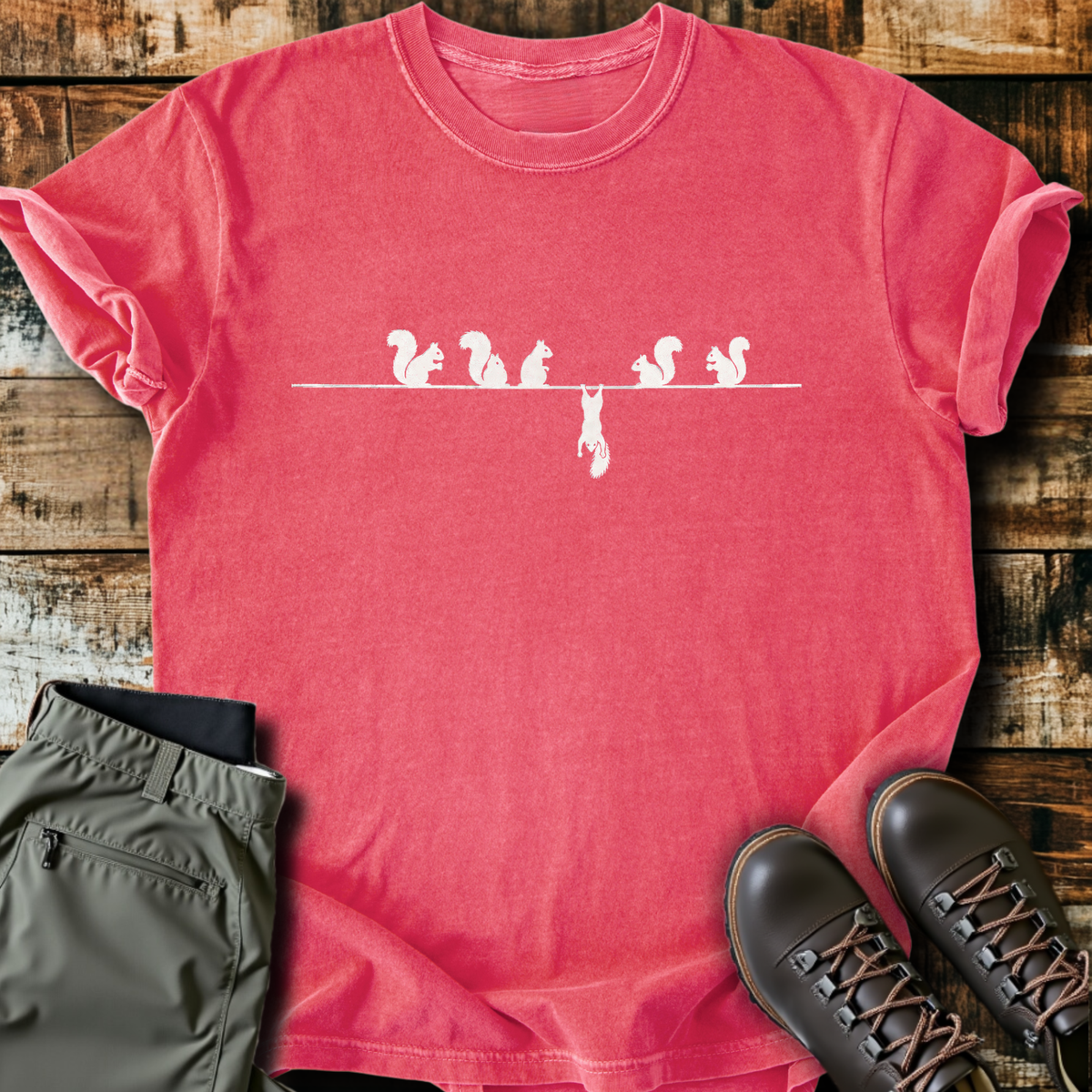 Squirrels On A Wire T-Shirt product image 5