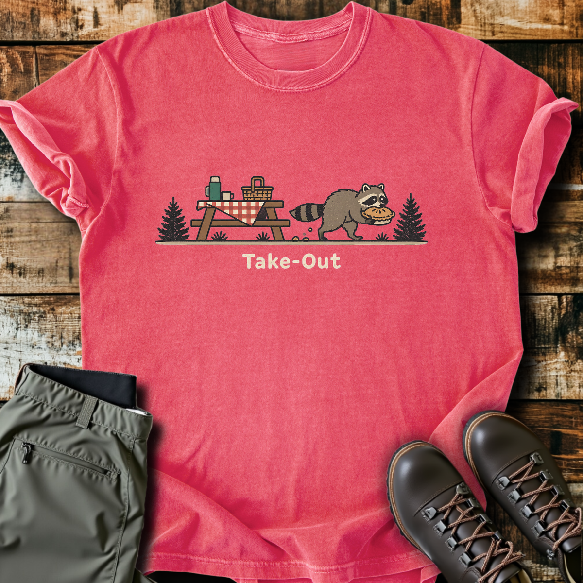 Take-Out Raccoon T-Shirt product image 5