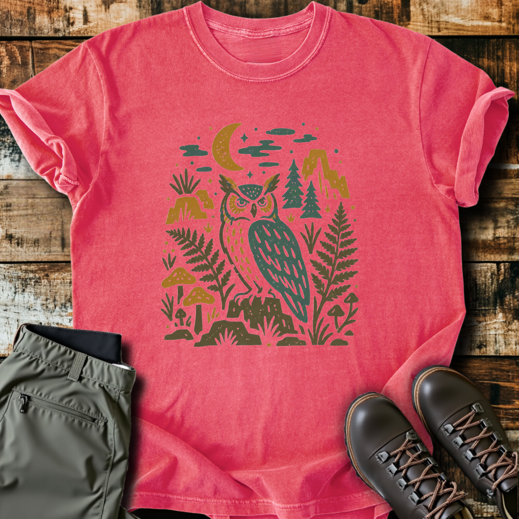 Folk Owl Ferns T-Shirt product image 7
