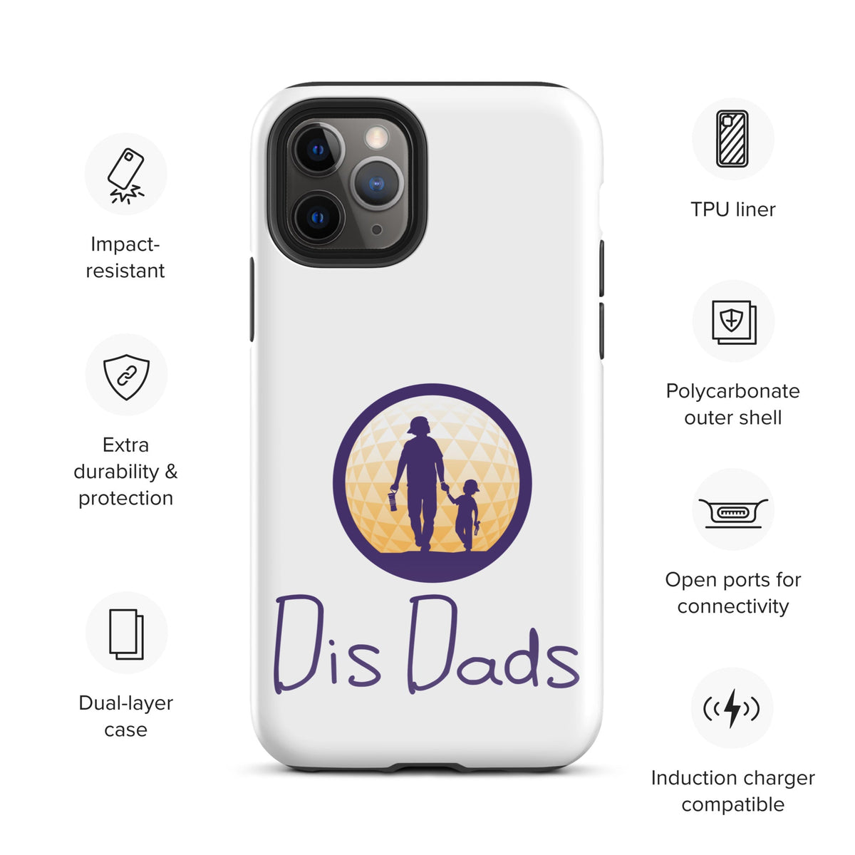 Dis Dads Tough iPhone Case Dual Layer Protection