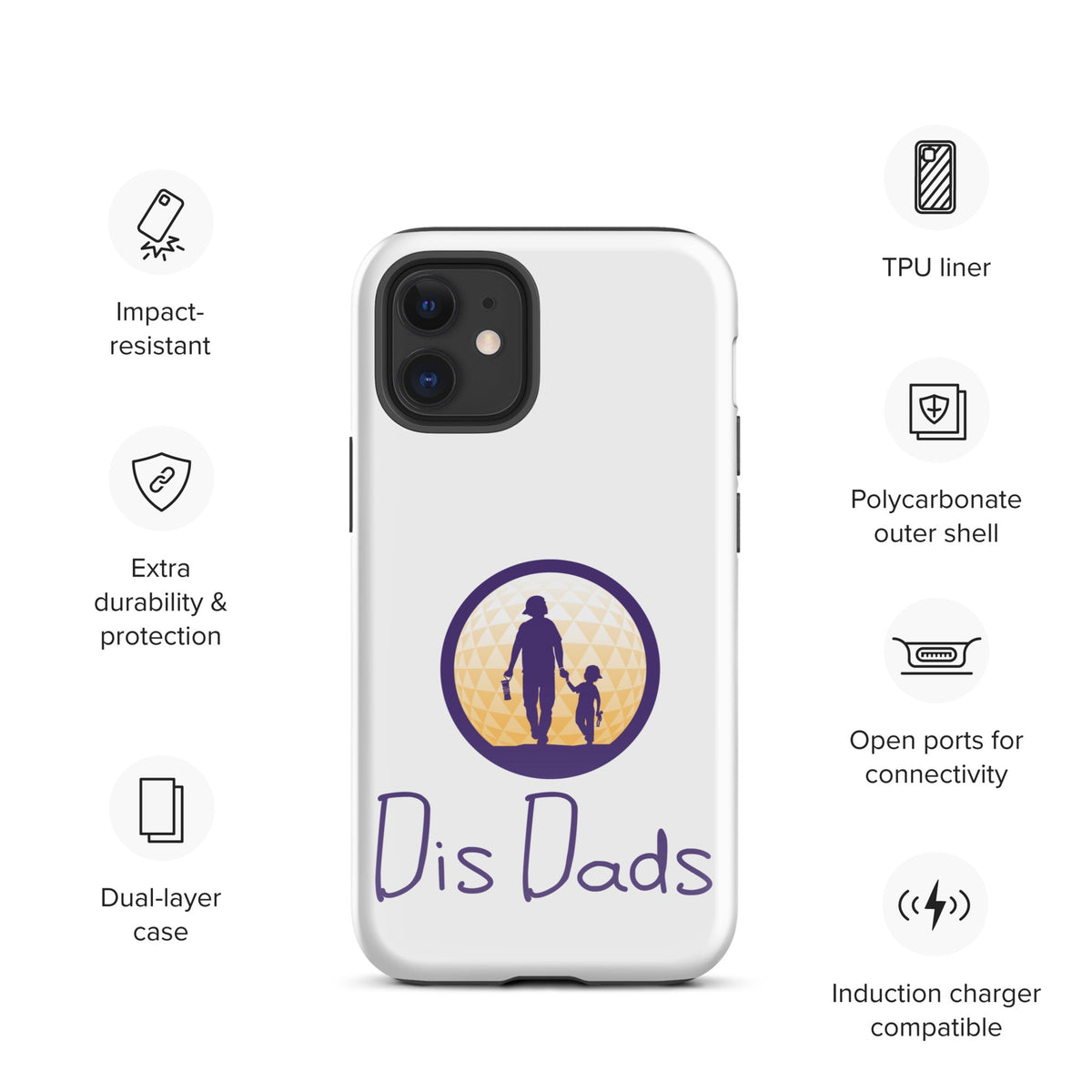 Dis Dads Tough iPhone Case Dual Layer Protection