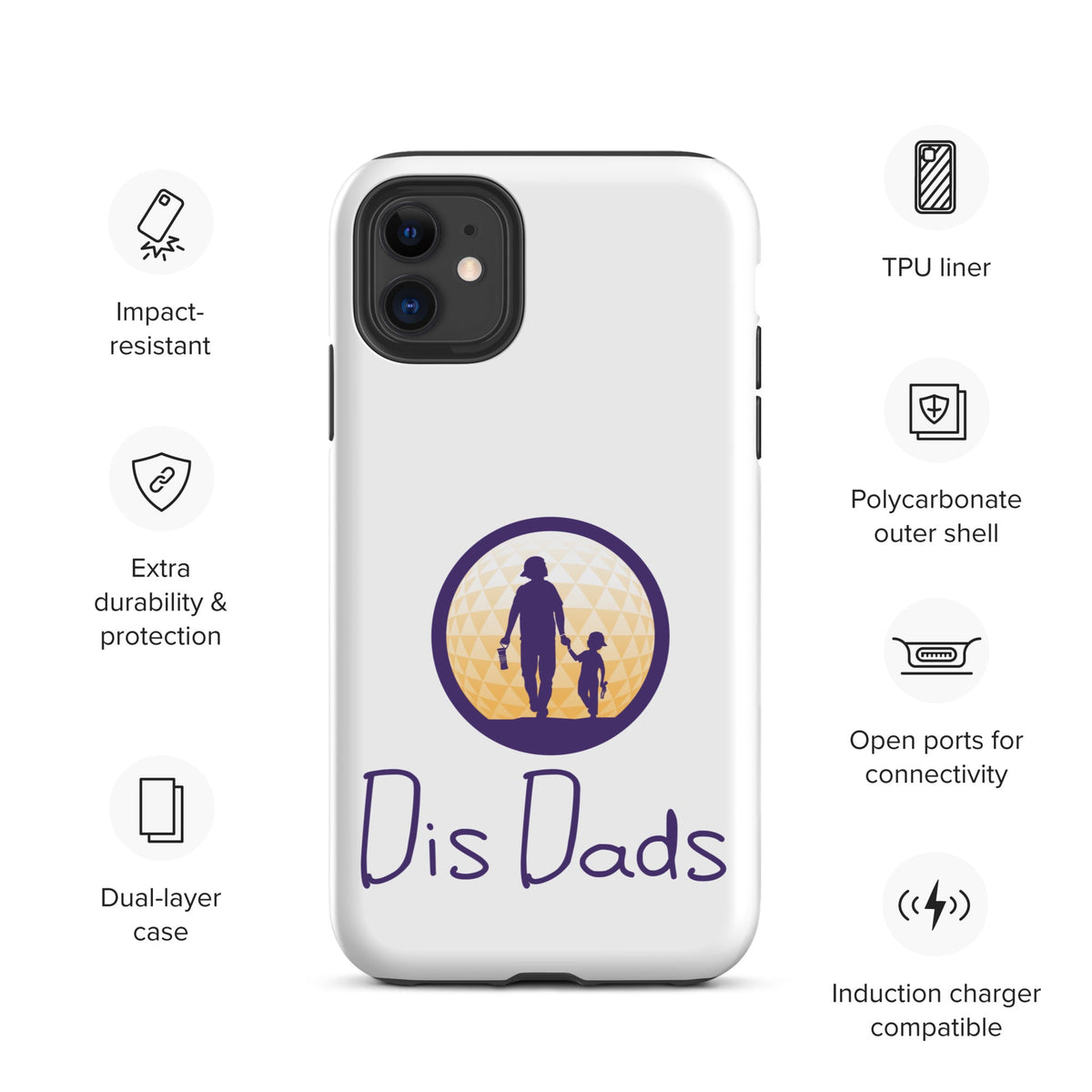 Dis Dads Tough iPhone Case Dual Layer Protection