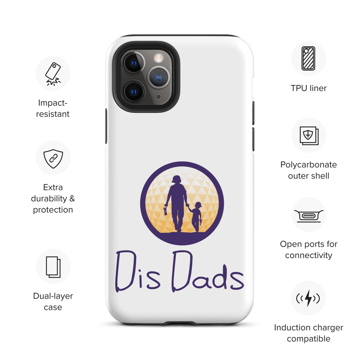 Dis Dads Tough iPhone Case Dual Layer Protection