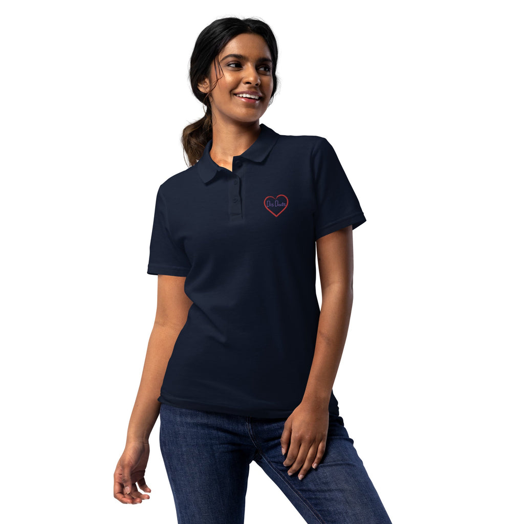 I LOVE Dis Dads Women’s Pique Polo Shirt Mom Approved