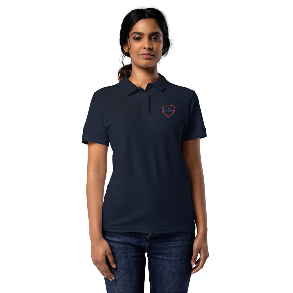 I LOVE Dis Dads Women’s Pique Polo Shirt Mom Approved