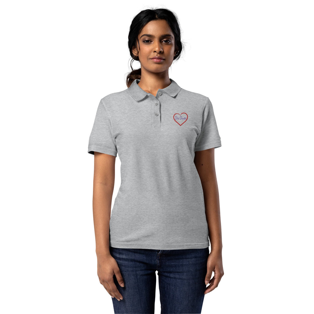 I LOVE Dis Dads Women’s Pique Polo Shirt Mom Approved