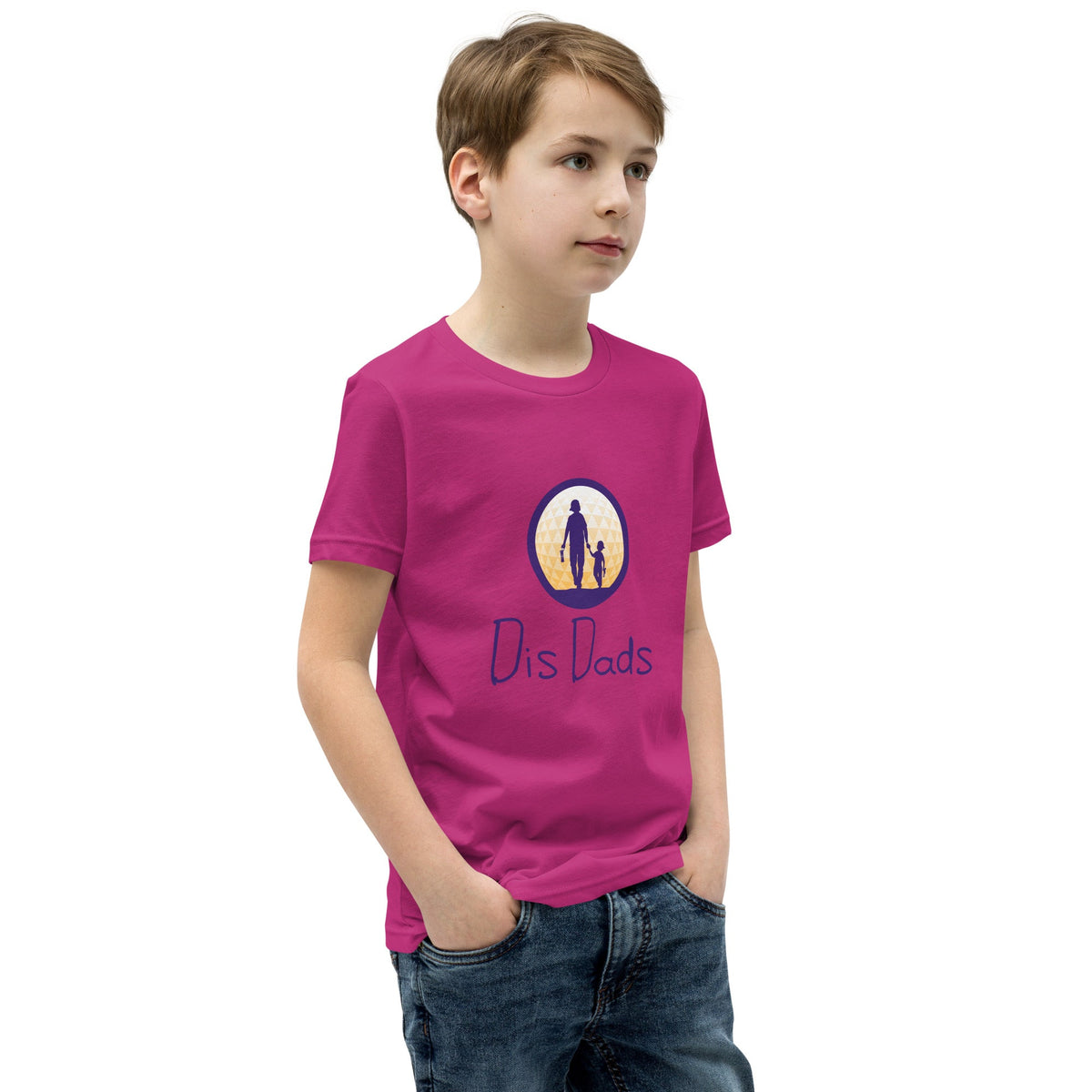 Dis Dads Youth Short Sleeve T Shirt Combed Ring Spun Cotton