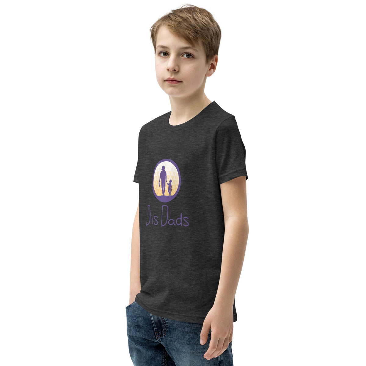 Dis Dads Youth Short Sleeve T Shirt Combed Ring Spun Cotton