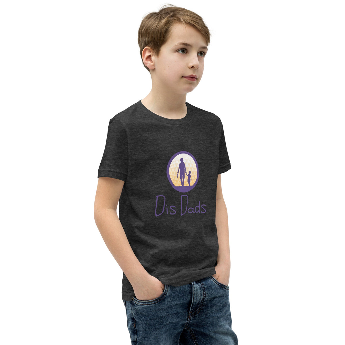 Dis Dads Youth Short Sleeve T Shirt Combed Ring Spun Cotton