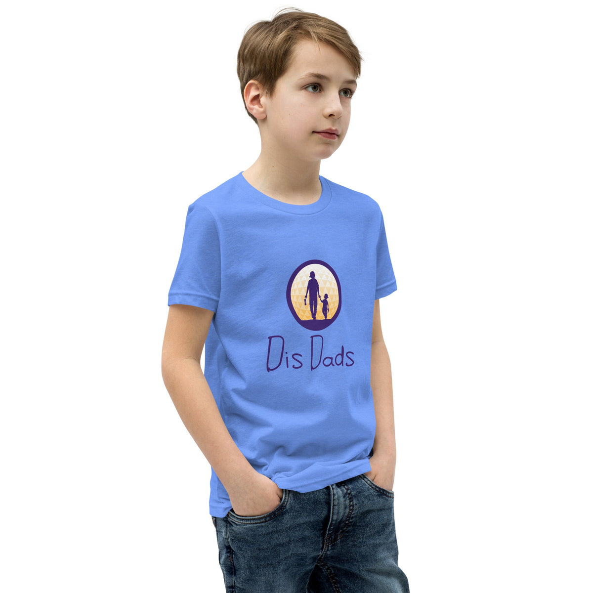 Dis Dads Youth Short Sleeve T Shirt Combed Ring Spun Cotton