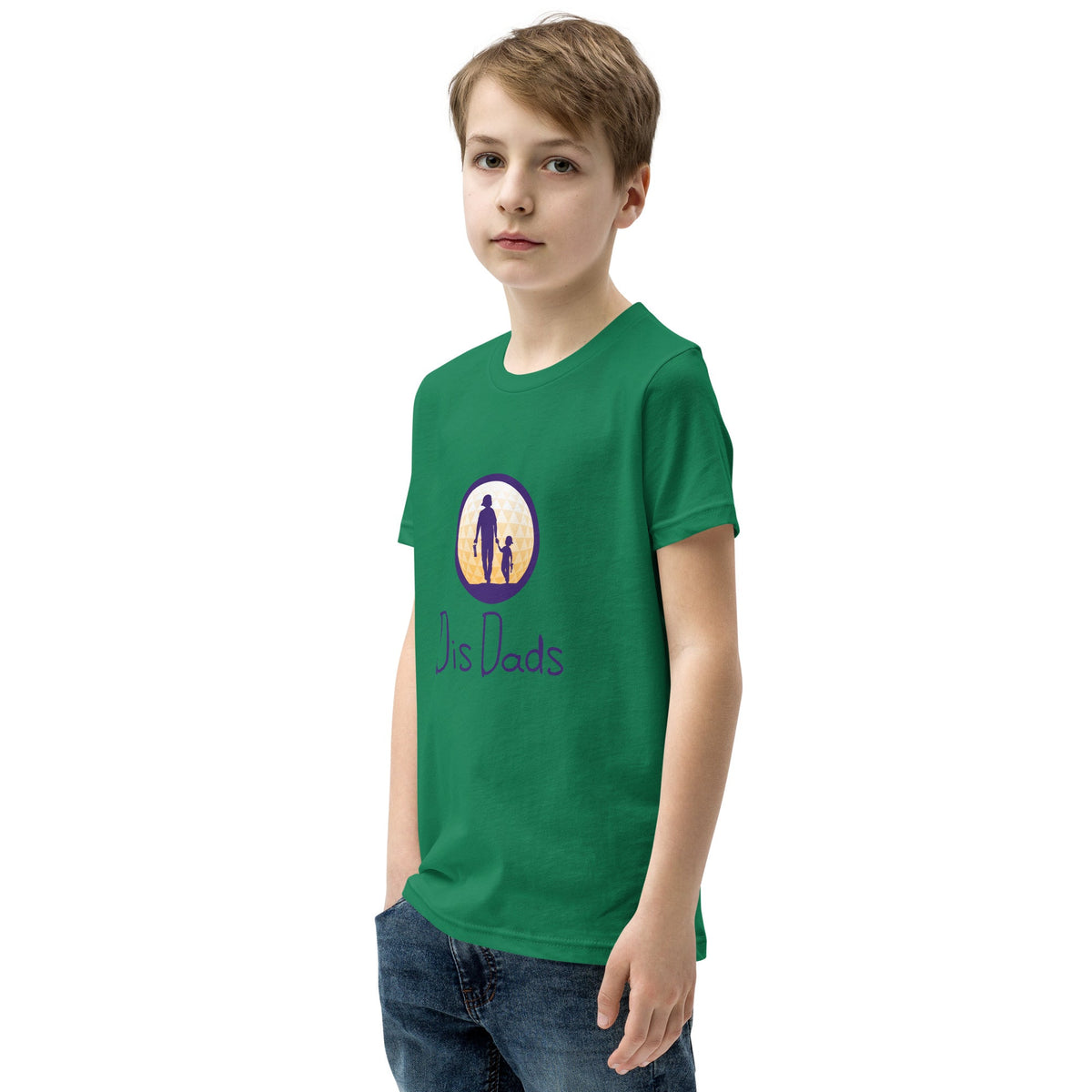 Dis Dads Youth Short Sleeve T Shirt Combed Ring Spun Cotton